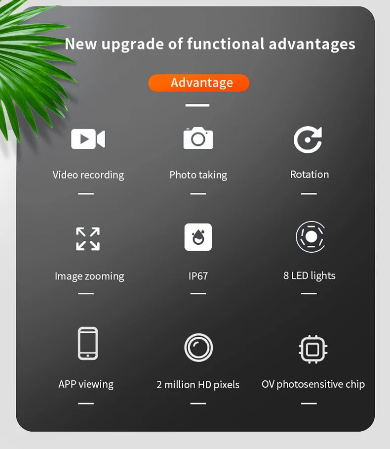 KERUI 8mm 1080P Endoscope Camera iOS/Android