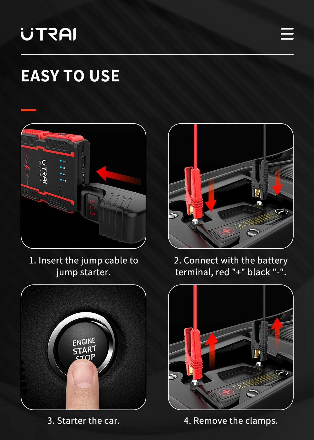 UTRAI JS-Mini 1000A Jump Starter