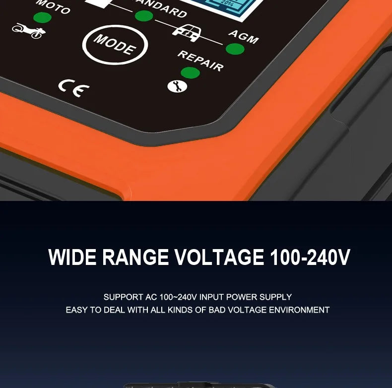 FOXSUR 12V 7A 7-stage smart battery charger