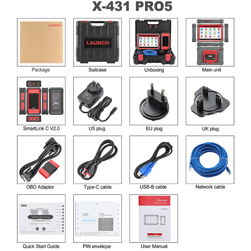 Launch X431 PRO5 + SmartLink 2.0 Diagnostikaseade