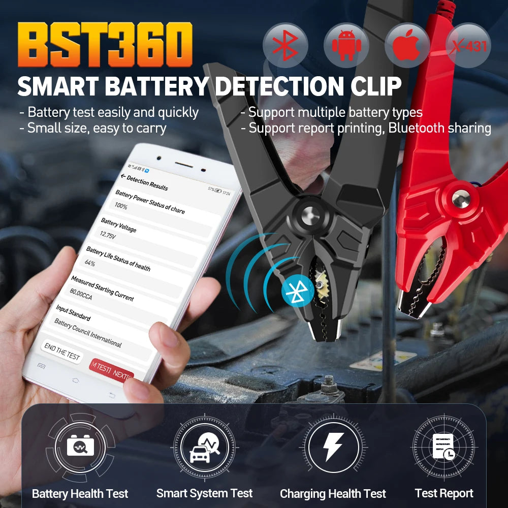 LAUNCH® BST360 Bluetooth Aku Tester