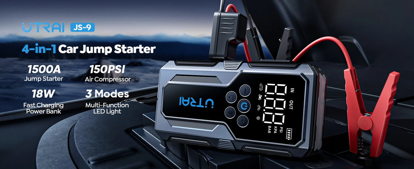 UTRAI JS-9 1500A Jump Starter/Air Pump