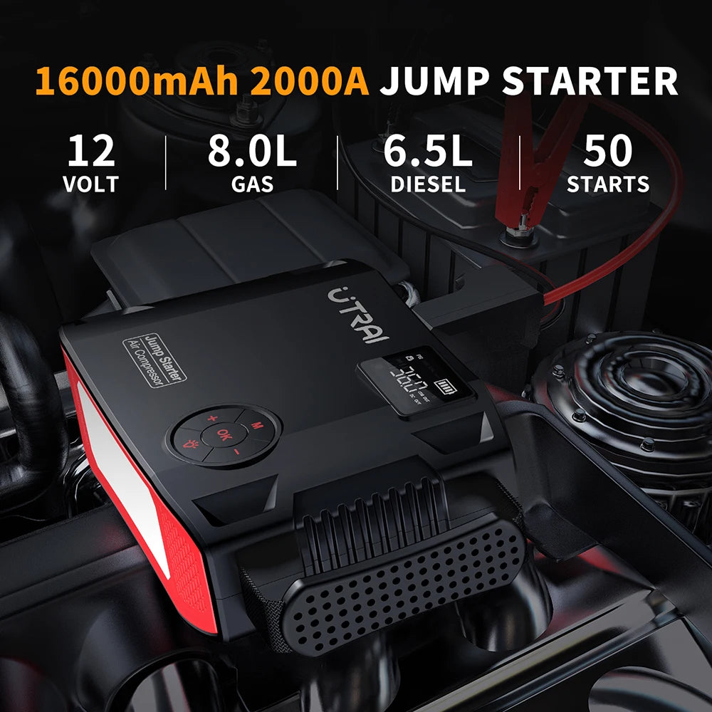 UTRAI JS-5 2000A Jump Starter/Air Compressor