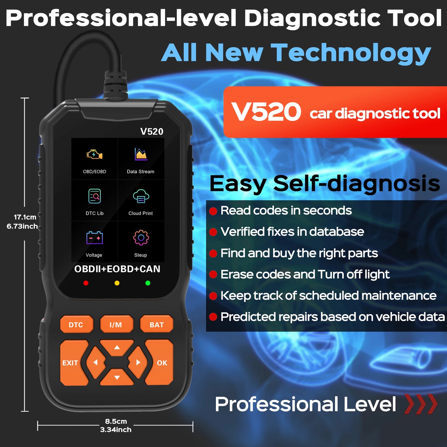 V520 Mootorisüsteemi Diagnostikaseade