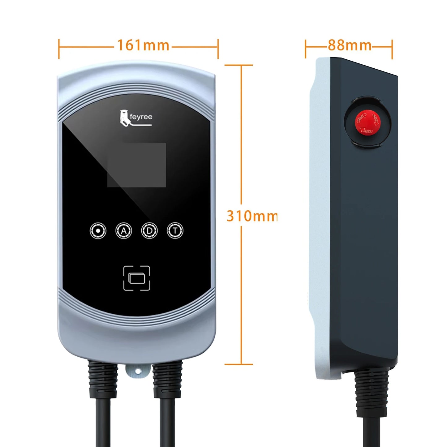 Feyree 32A 7.6KW 3-faasiline EV Laadija Elektriautodele